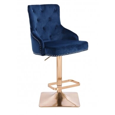 Профессиональное кресло для визажистов HR654KW, синий велюр