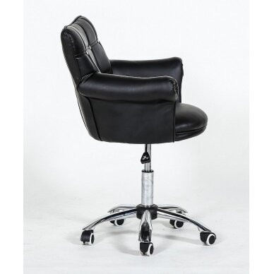 Grožio salono kėdė su ratukais HC804CK, juodos spalvos 2
