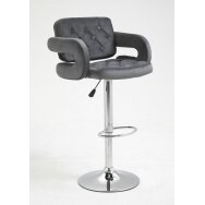 Professional makeup chair for beauty salons HR8403W, graphite-colored velor