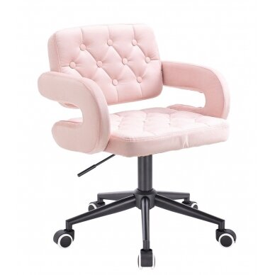Professional beauty salons and beauticians stool HR8403K, pink velor