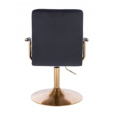 Beauty salons and beauticians stool HC1015NP, black velor 2