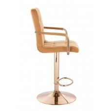 Профессиональное кресло для визажистов HC1015WP, велюр медового цвета