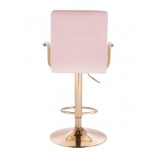 Профессиональное кресло для визажистов HC1015WP, светло-розовый велюр