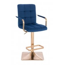 Профессиональное кресло для визажистов HC1015WP, синий велюр