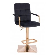 Профессиональное кресло для визажистов HC1015WP, черный велюр