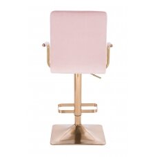 Профессиональное кресло для визажистов HC1015WP, нежно-розовый велюр