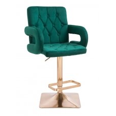 Профессиональное кресло для визажистов HR8404KW, зеленый велюр