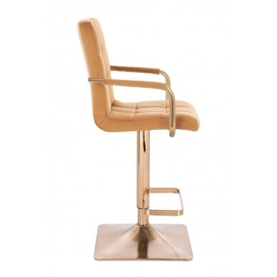 Профессиональное кресло для визажистов HC1015WP, коричневый велюр 2
