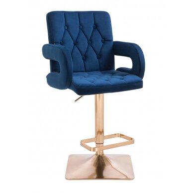 Профессиональное кресло для макияжа для салонов красоты HR8404KW, синий велюр