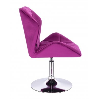 Beauty salons and beauticians stool HR212N, fuchsia velor 3