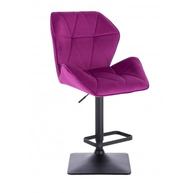 Профессиональное кресло для визажистов HR212KW, велюр цвета фуксии
