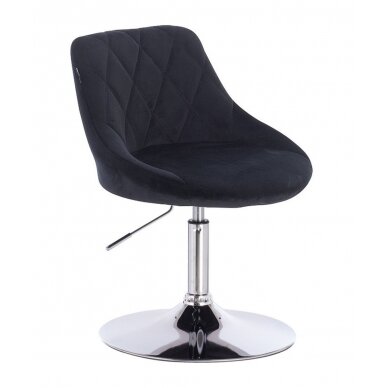 Professional beauty salons and beauticians stool HR1054N, black velor