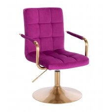 Beauty salon chair with stable base HC1015NP, fuchsia velvet