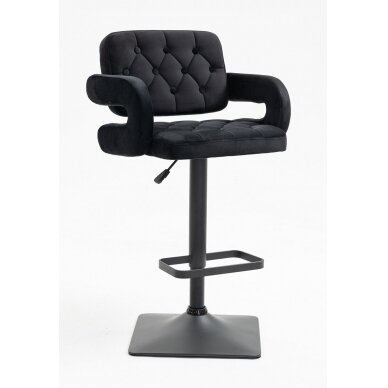 Chair for makeup artists HR8403KW, black velor and base