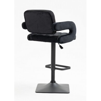 Кресло для визажистов HR8403KW, черный велюр и основа 1