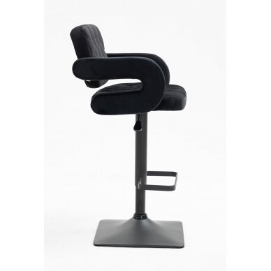 Chair for makeup artists HR8403KW, black velor and base 6
