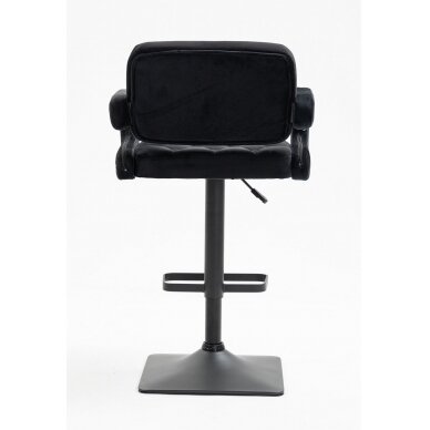 Кресло для визажистов HR8403KW, черный велюр и основа 7