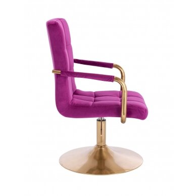 Beauty salon chair with stable base HC1015NP, fuchsia velvet 2