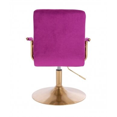 Beauty salon chair with stable base HC1015NP, fuchsia velvet 3