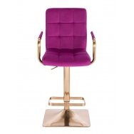 Профессиональное кресло для макияжа для салонов красоты HC1015WP, велюр цвета фуксии.