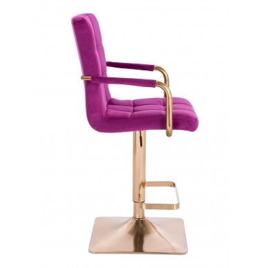 Профессиональное кресло для макияжа для салонов красоты HC1015WP, велюр цвета фуксии. 3