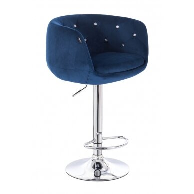 Professional makeup chair for beauty salons HR333CW, blue velvet