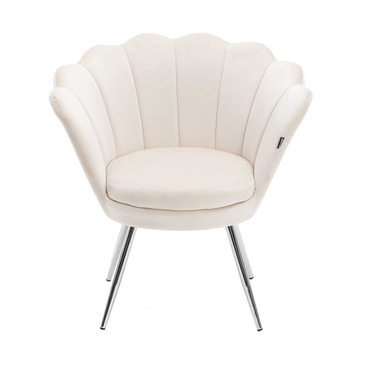 Beauty salon waiting chair FREY2025, cream-colored velor 1 Beauty salon waiting chair FREY2025, cream-colored velor 1
