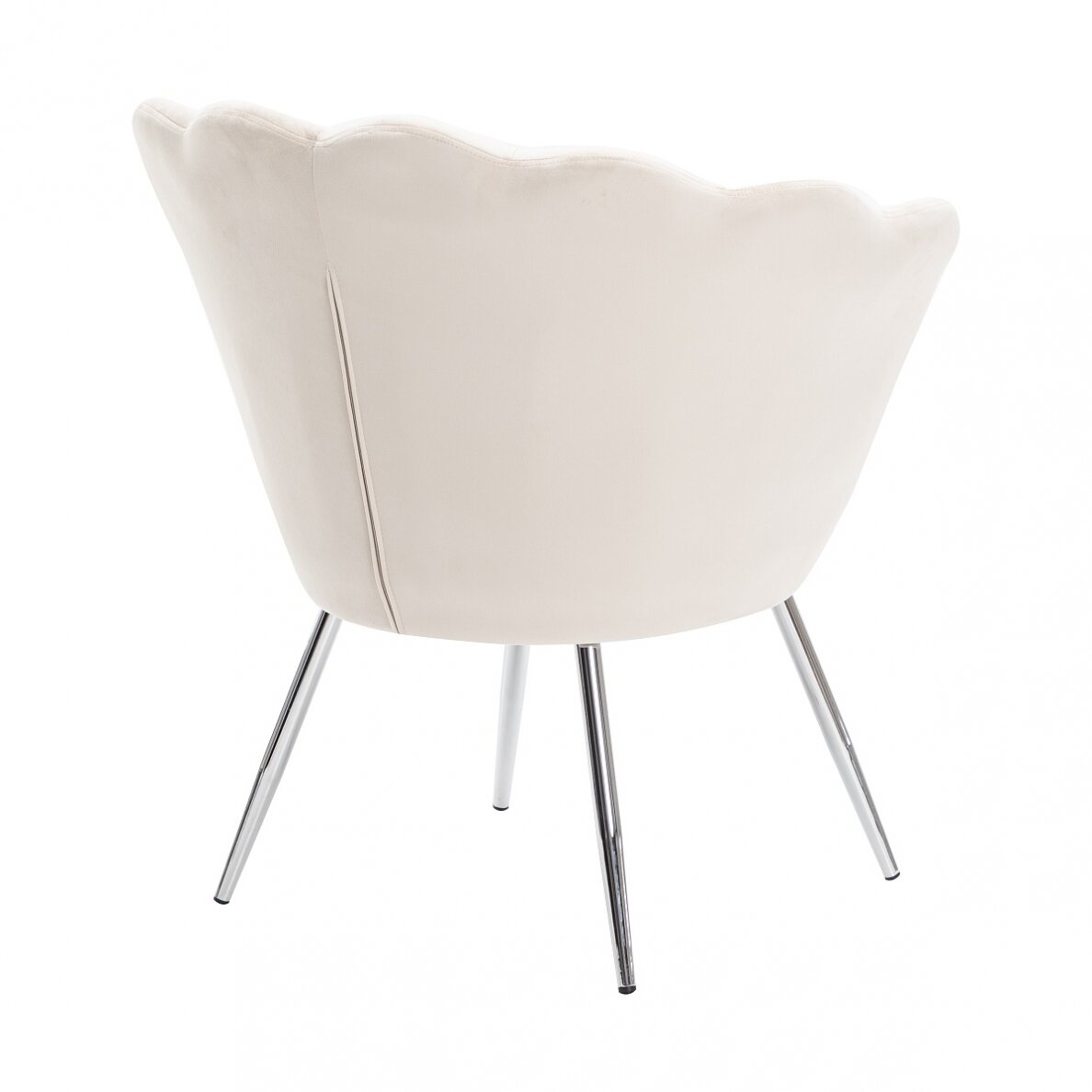 Beauty salon waiting chair FREY2025, cream-colored velor 3