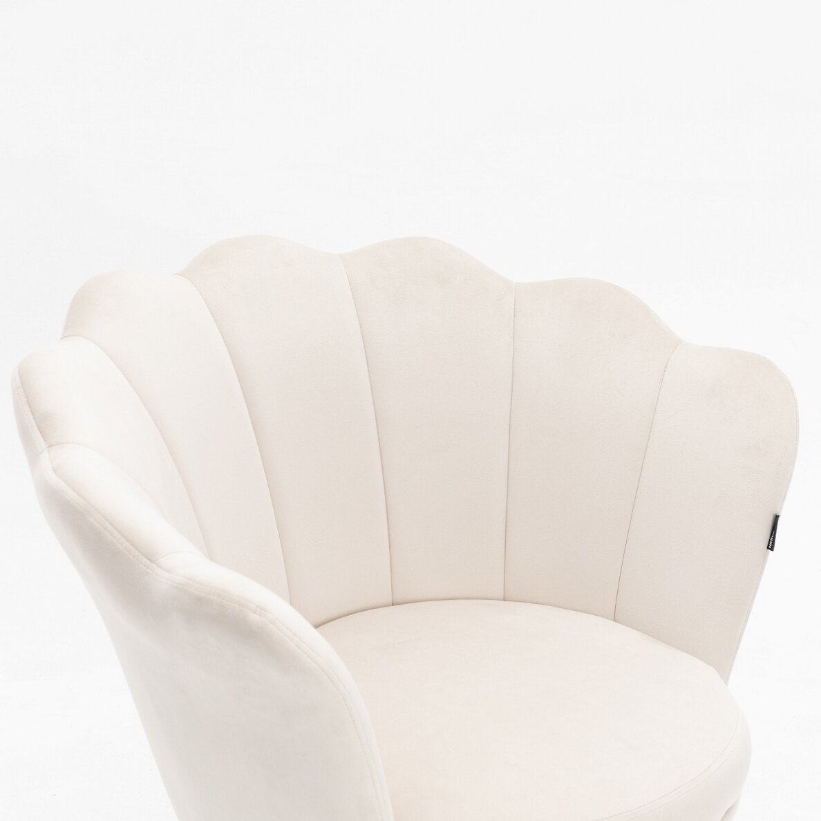 Beauty salon waiting chair FREY2025, cream-colored velor 5 Beauty salon waiting chair FREY2025, cream-colored velor 5