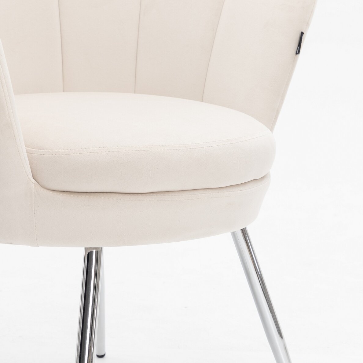 Beauty salon waiting chair FREY2025, cream-colored velor 7 Beauty salon waiting chair FREY2025, cream-colored velor 7