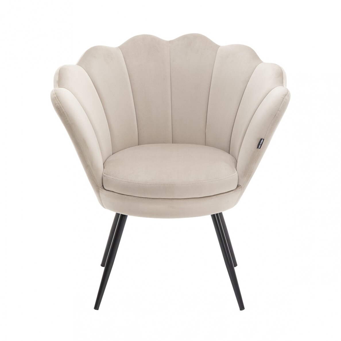 Beauty salon waiting chair FREY2025, latte color velor 1 Beauty salon waiting chair FREY2025, latte color velor 1