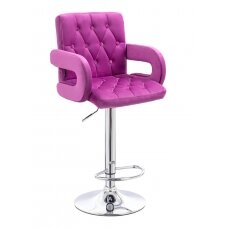 Professional makeup chair for beauty salons HR8404W, fuchsia velvet
