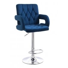 Professional makeup chair for beauty salons HR8404W, blue velvet