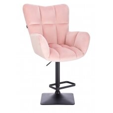 Profesionali makiažo kėdė grožio salonams HR650KW, rožinis aksomas