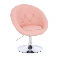 Beauty salon chair with stable base HC8516CN, pink organic leather