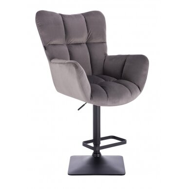 Professional makeup chair for beauty salons HR650KW, graphite velvet Professional makeup chair for beauty salons HR650KW, graphite velvet
