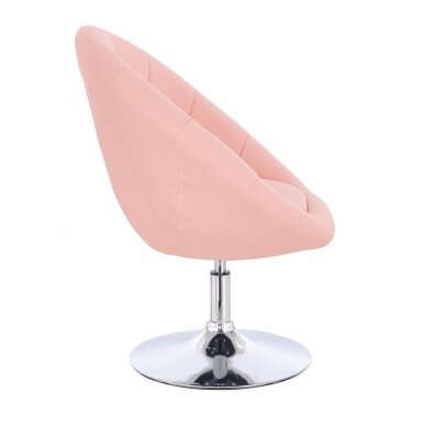 Grožio salono kėdė stabiliu pagrindu HC8516CN, rožinė ekologiška oda 2