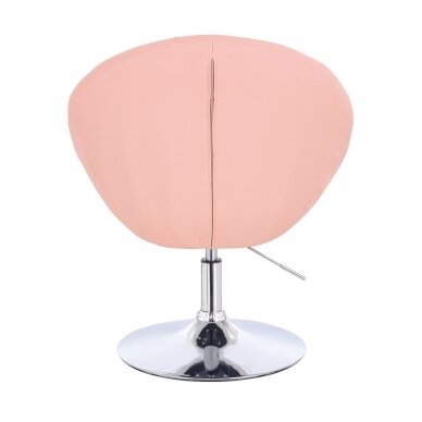Grožio salono kėdė stabiliu pagrindu HC8516CN, rožinė ekologiška oda 3