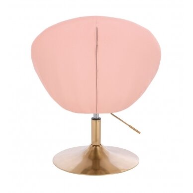 Grožio salono kėdė stabiliu pagrindu HC8516CN, rožinė ekologiška oda 3