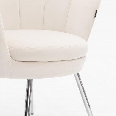 Beauty salon waiting chair FREY2025, cream-colored velor 7 Beauty salon waiting chair FREY2025, cream-colored velor 7