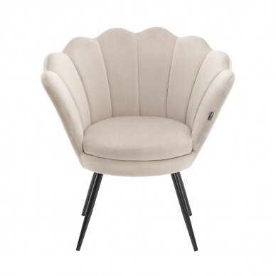 Beauty salon waiting chair FREY2025, latte color velor 1