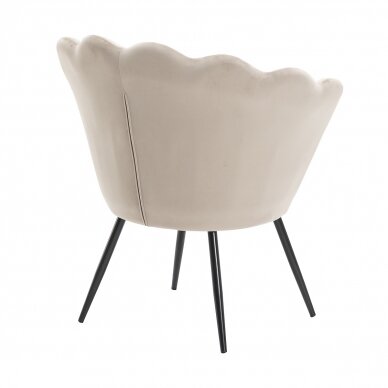 Beauty salon waiting chair FREY2025, latte color velor 3 Beauty salon waiting chair FREY2025, latte color velor 3