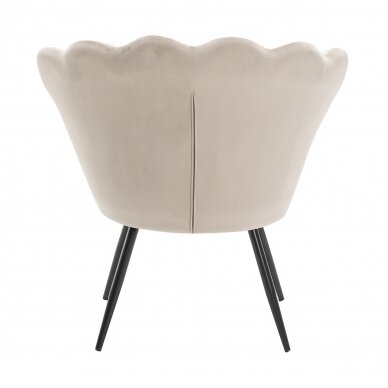 Beauty salon waiting chair FREY2025, latte color velor 4