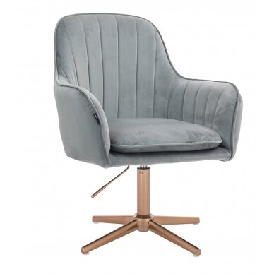 Beauty salon chair with stable base HR2022CROSS, gray valour Beauty salon chair with stable base HR2022CROSS, gray valour
