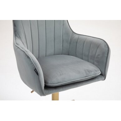 Beauty salon chair with stable base HR2022CROSS, gray valour 2