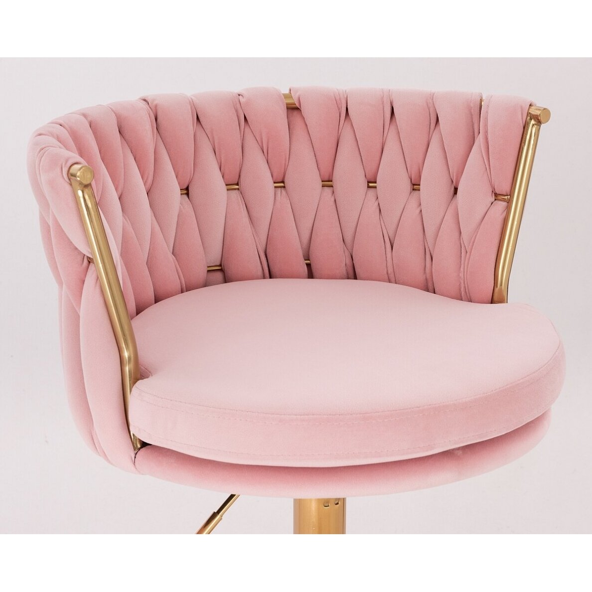 Makeup chair for beauty salons and beauticians HR450W, pink velour 3 Makeup chair for beauty salons and beauticians HR450W, pink velour 3