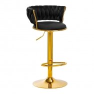4Rico Профессиональный стул для макияжа для салонов красоты QS-B313a, черный бархат