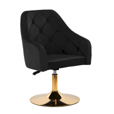 4Rico beauty salon chair with stable base QS-BL14G, black velvet