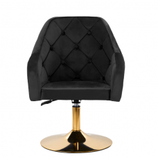 4Rico beauty salon chair with stable base QS-BL14G, black velvet