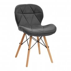 4Rico скандинавское кресло для офиса и зала ожидания QS-186, серый аксомит